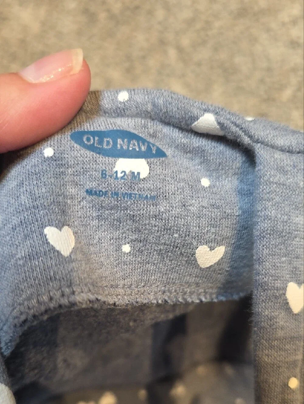 Old Navy Blue Heart-Print Overalls